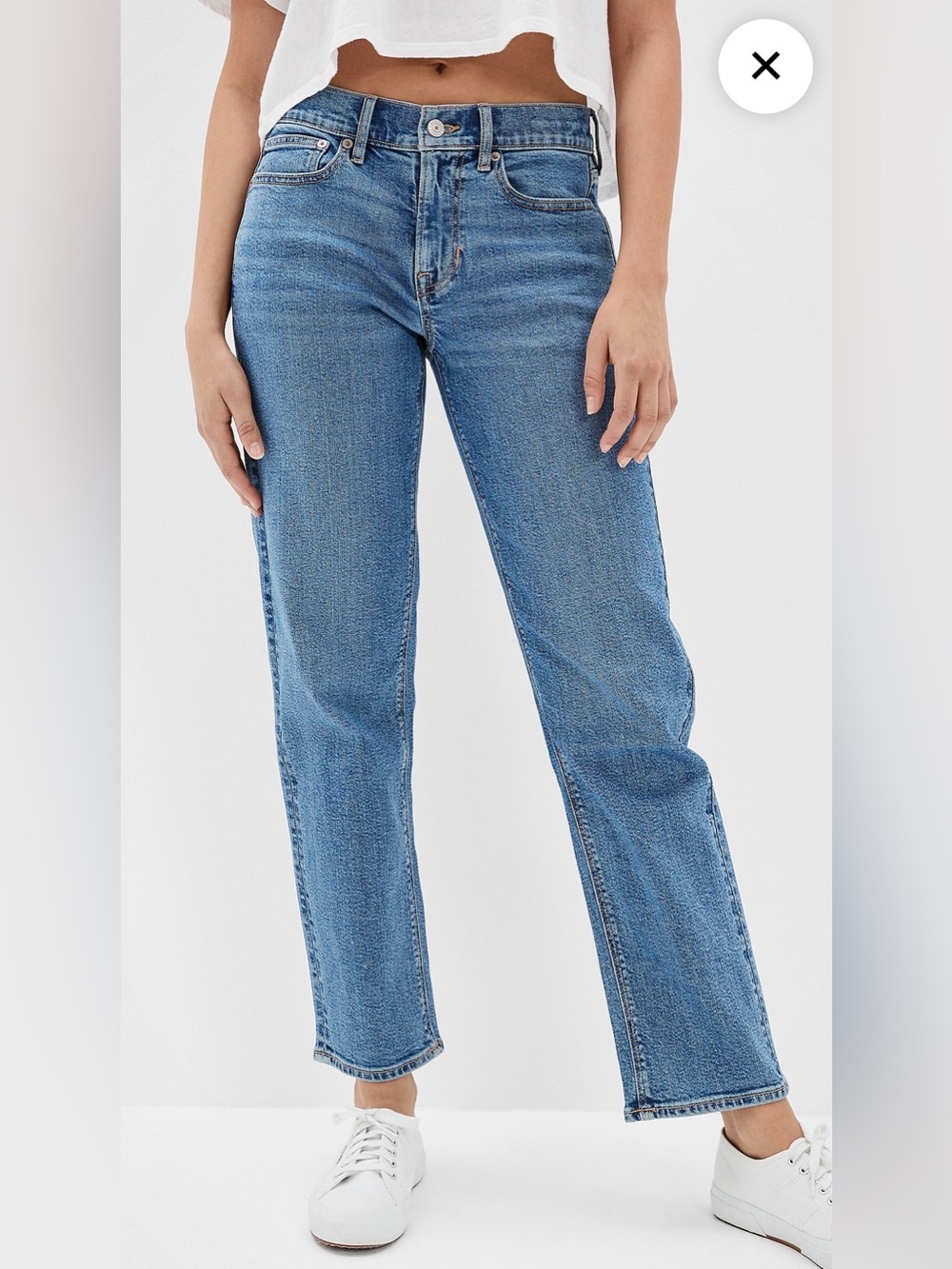 American Eagle Outfitters Light Blue Straight Leg Jeans 90’s Straight